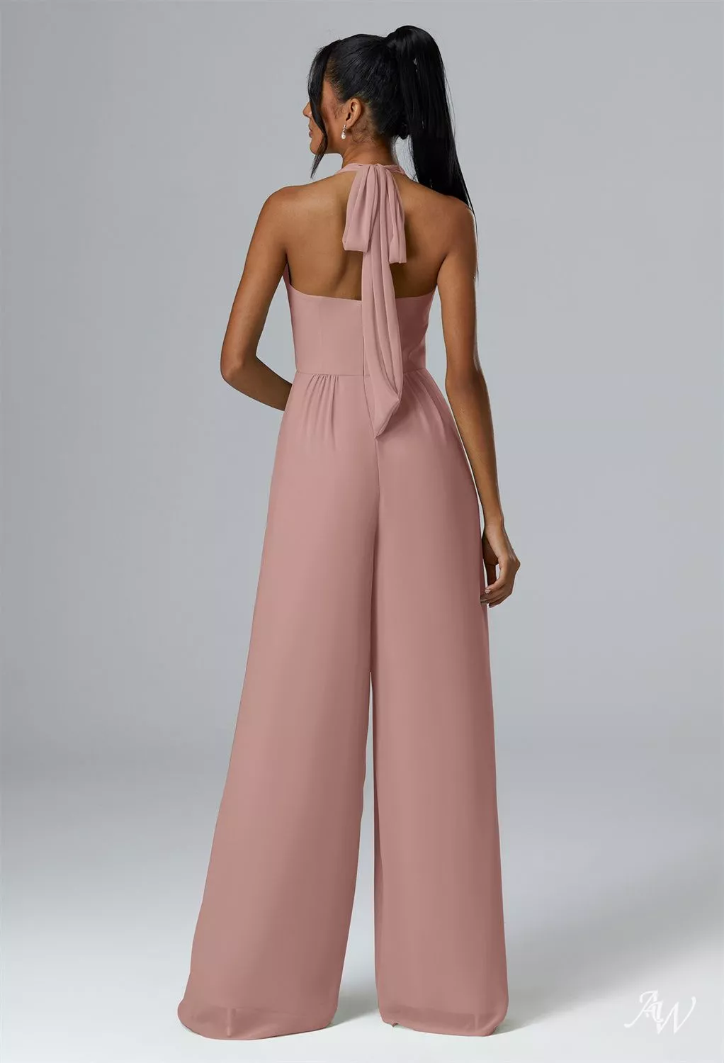 dusty pink chiffon bridesmaid dresses BABARONI Strapless Chiffon Pleated Bridesmaid Gowns Dusty Rose Plus Size, Dusty Rose / US18 main image 1