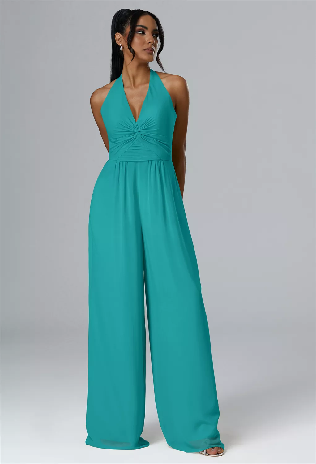 batwing bridesmaid dress Plunge Batwing Satin Bridesmaid Dress main image 0