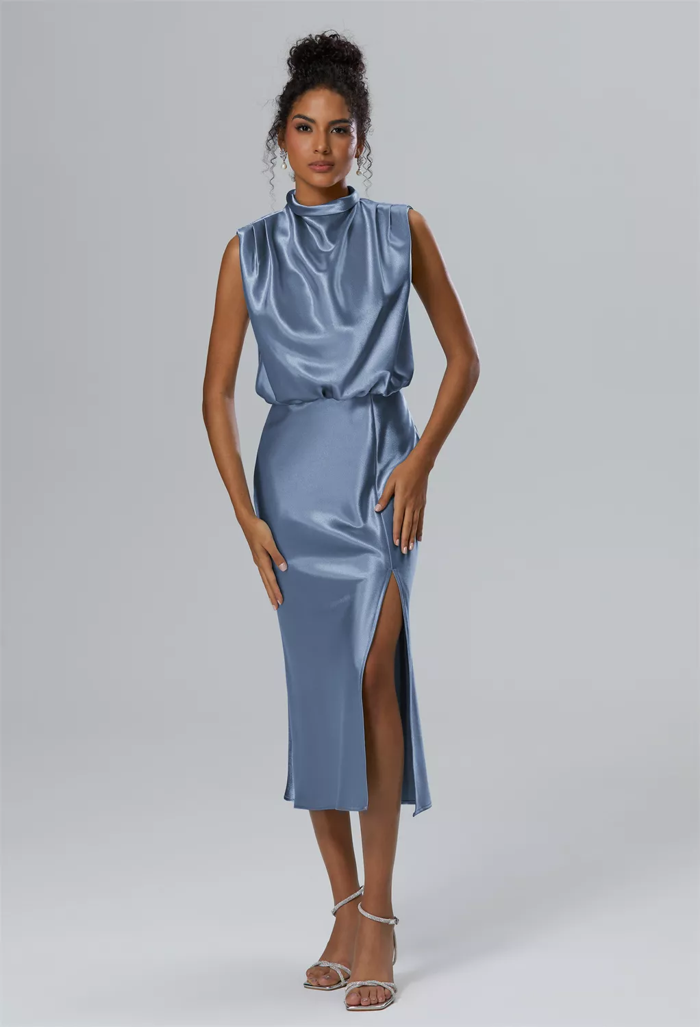 Dusty Blue Holiday Dresses | AW.Bridal