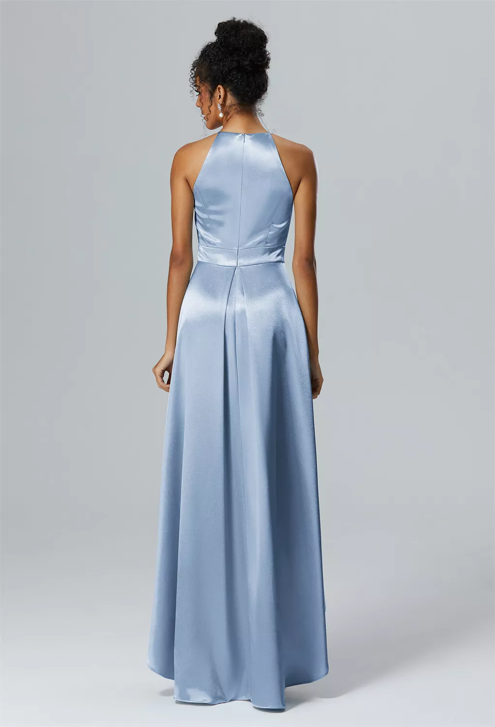 black tie light blue dress Alexandra Pijut Sylvie Dress in Ice Blue Silk Wool main image 0