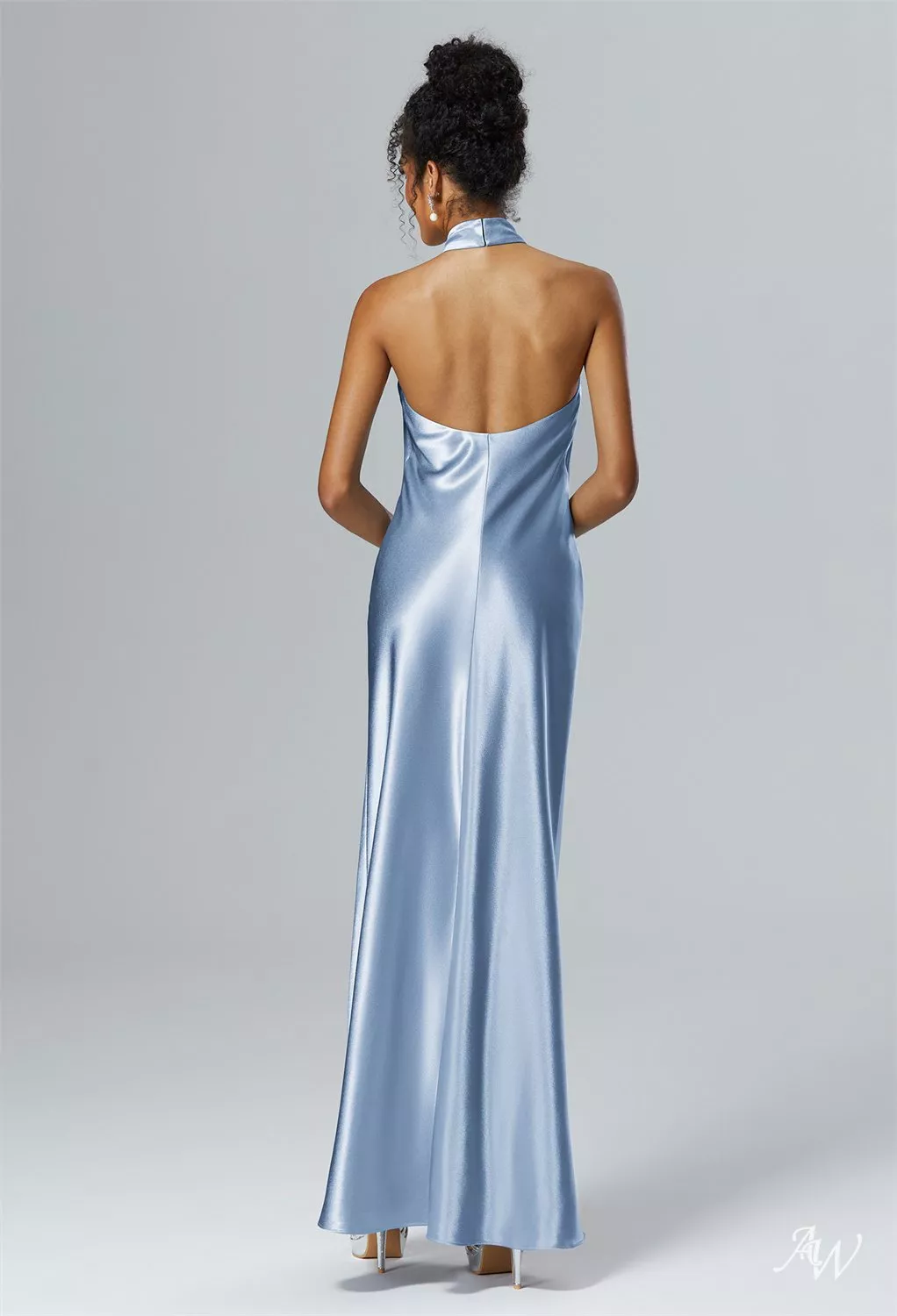 crystal blue bridesmaid dresses Gorgeous Long Sleeves Light Sky Blue Bridesmaid Dress
