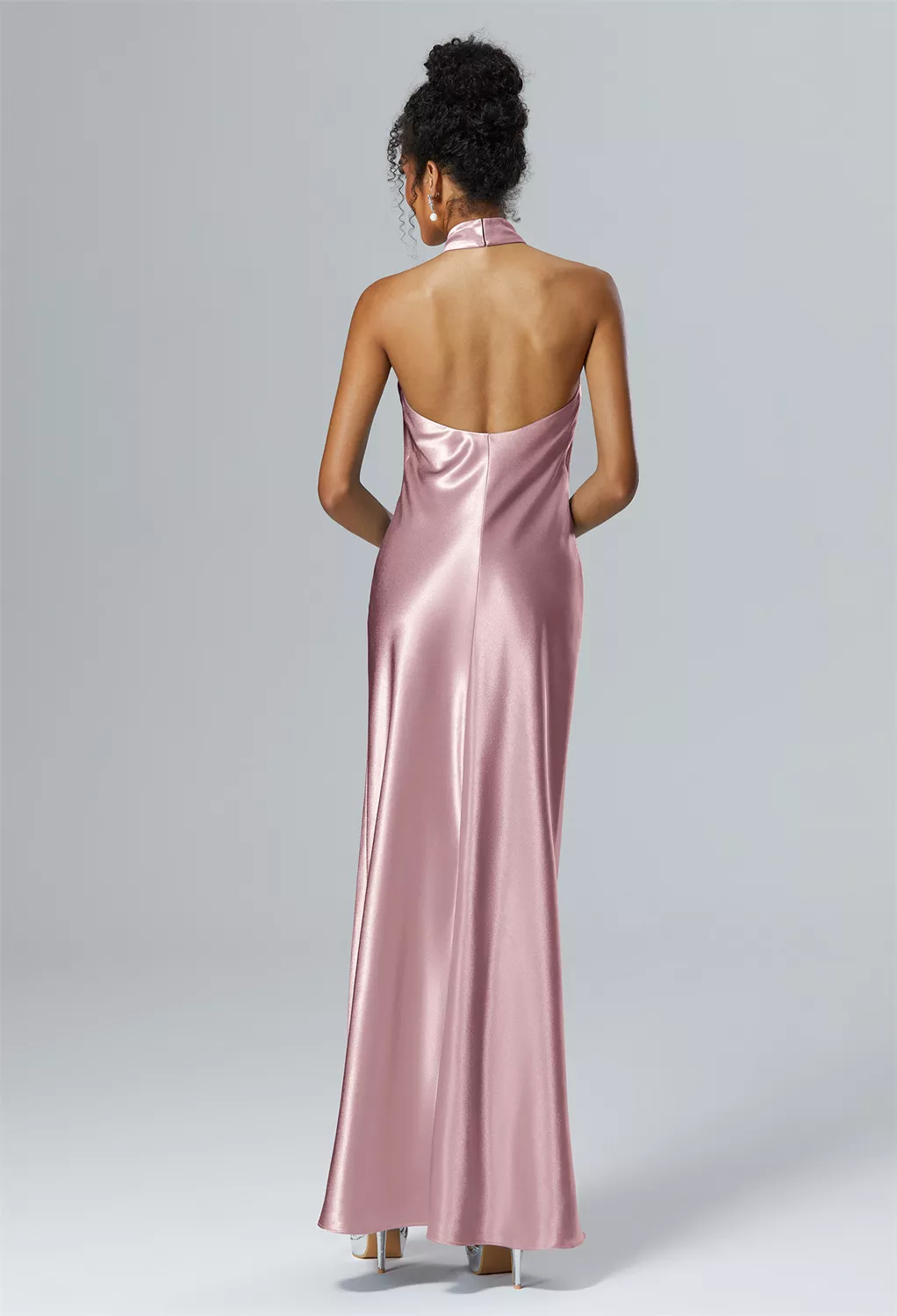 open lace back dress One Shoulder Hot Pink Wedding Guest Dress Formal Evening Party Dress J –  JulyProm main image 1