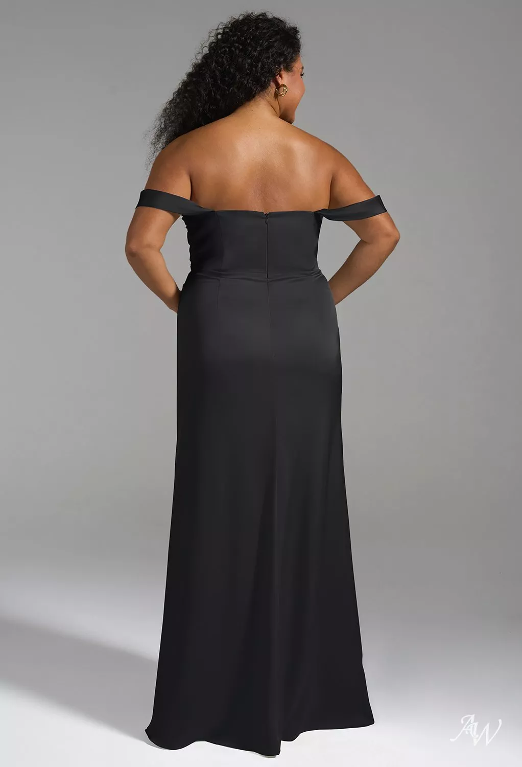 AW Rosamund Dress, Sage Green Crystal Satin Satin Charmeuse Stretch Satin  Floor Length Straight Neckline Bridesmaid Dresses | AW.Bridal