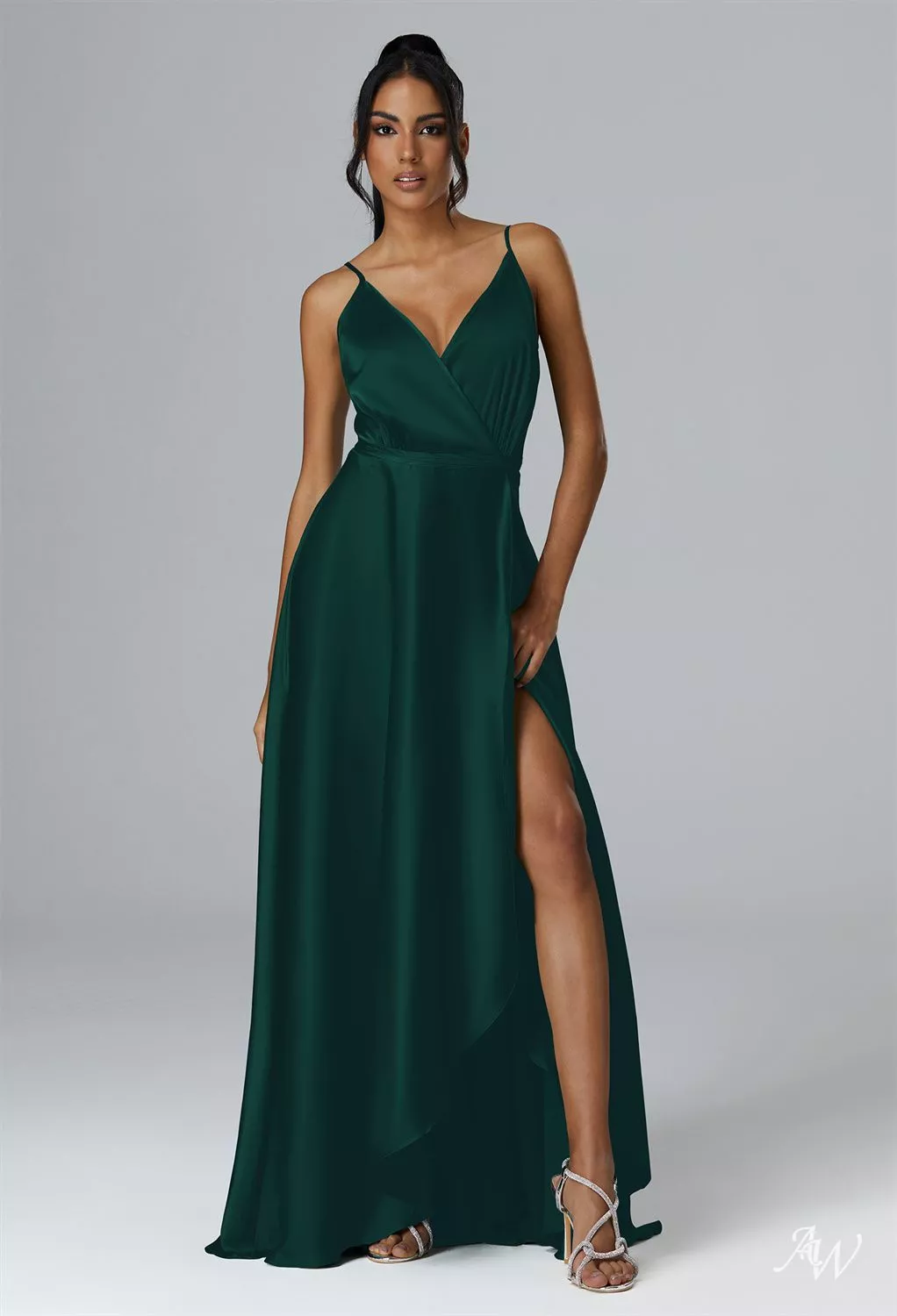 hunter green dress Chandler V Cut Ruched Midi Dress up to 3XL (Hunter Green) – Stylish Diva  Boutique main image 0