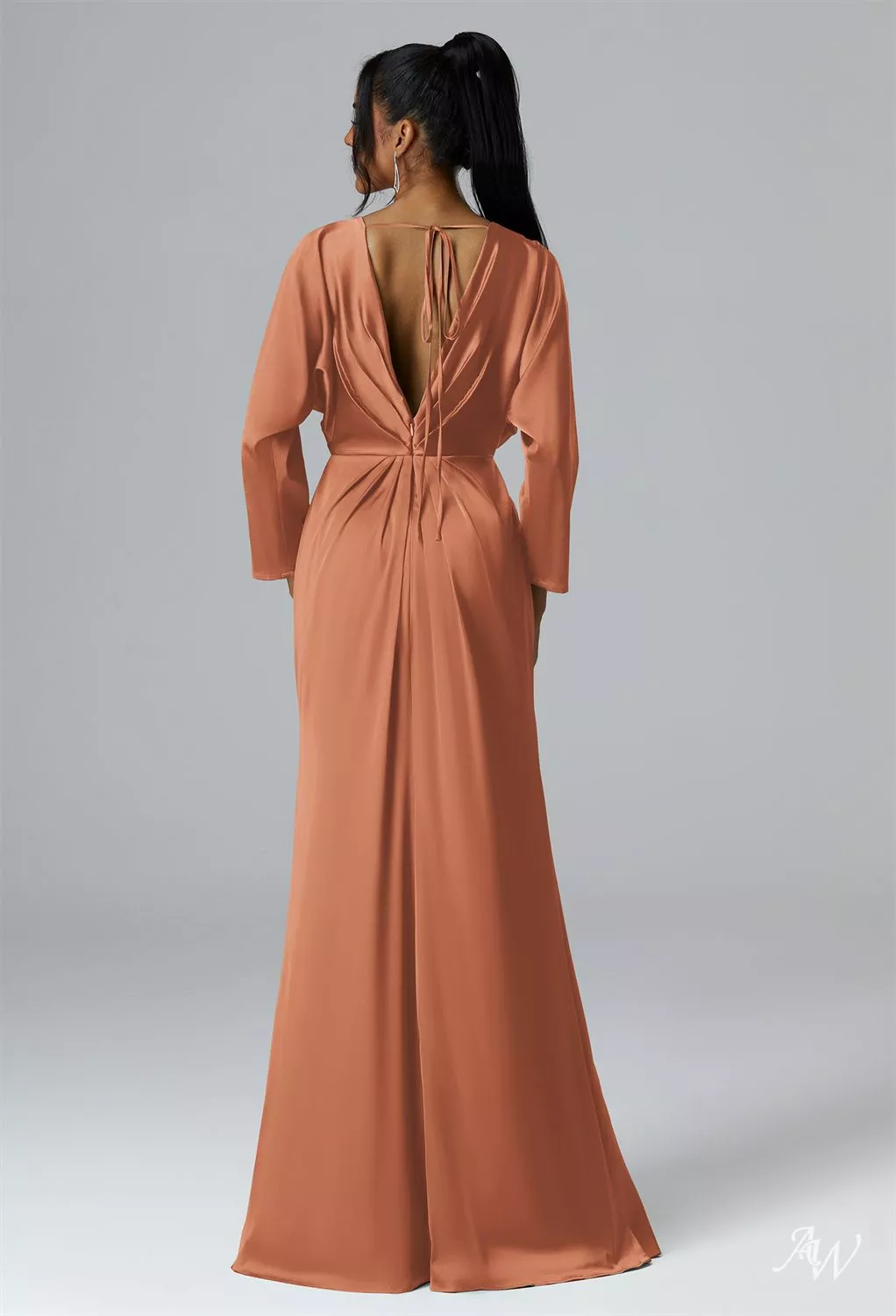 AW Saltigue Satin Charmeuse Raw Sienna Bridesmaid Dresses