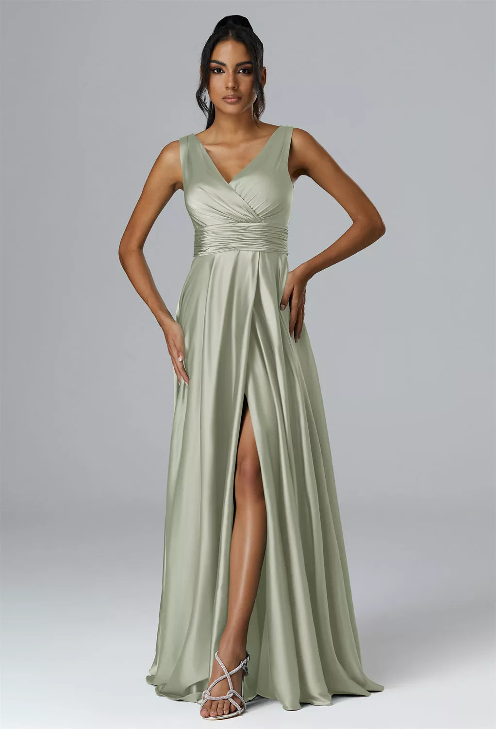 silver green bridesmaid dresses Sage Green, Dusty Sage Bridesmaid Dresses Page 5