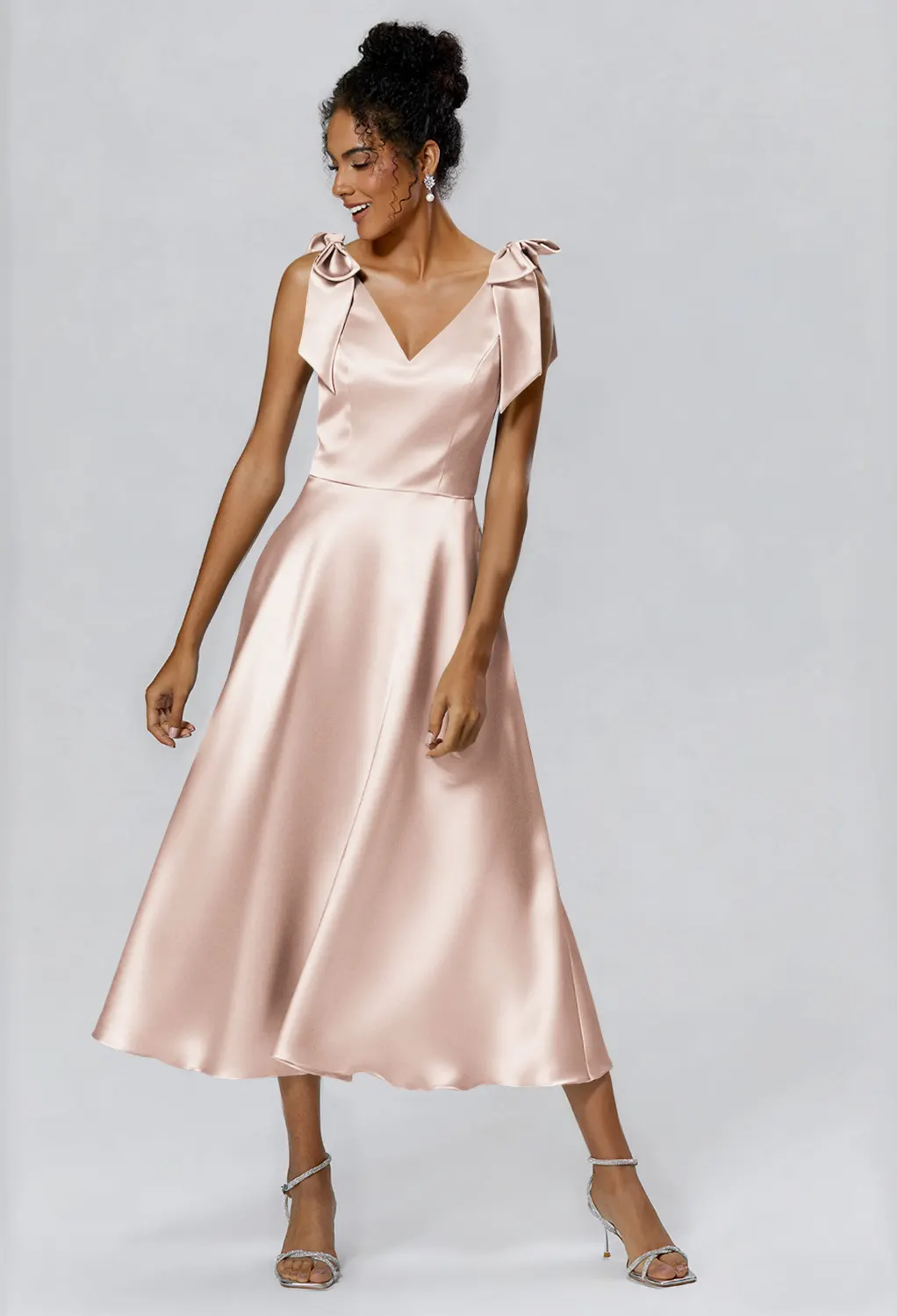 Apricot Short Bridesmaid Dresses