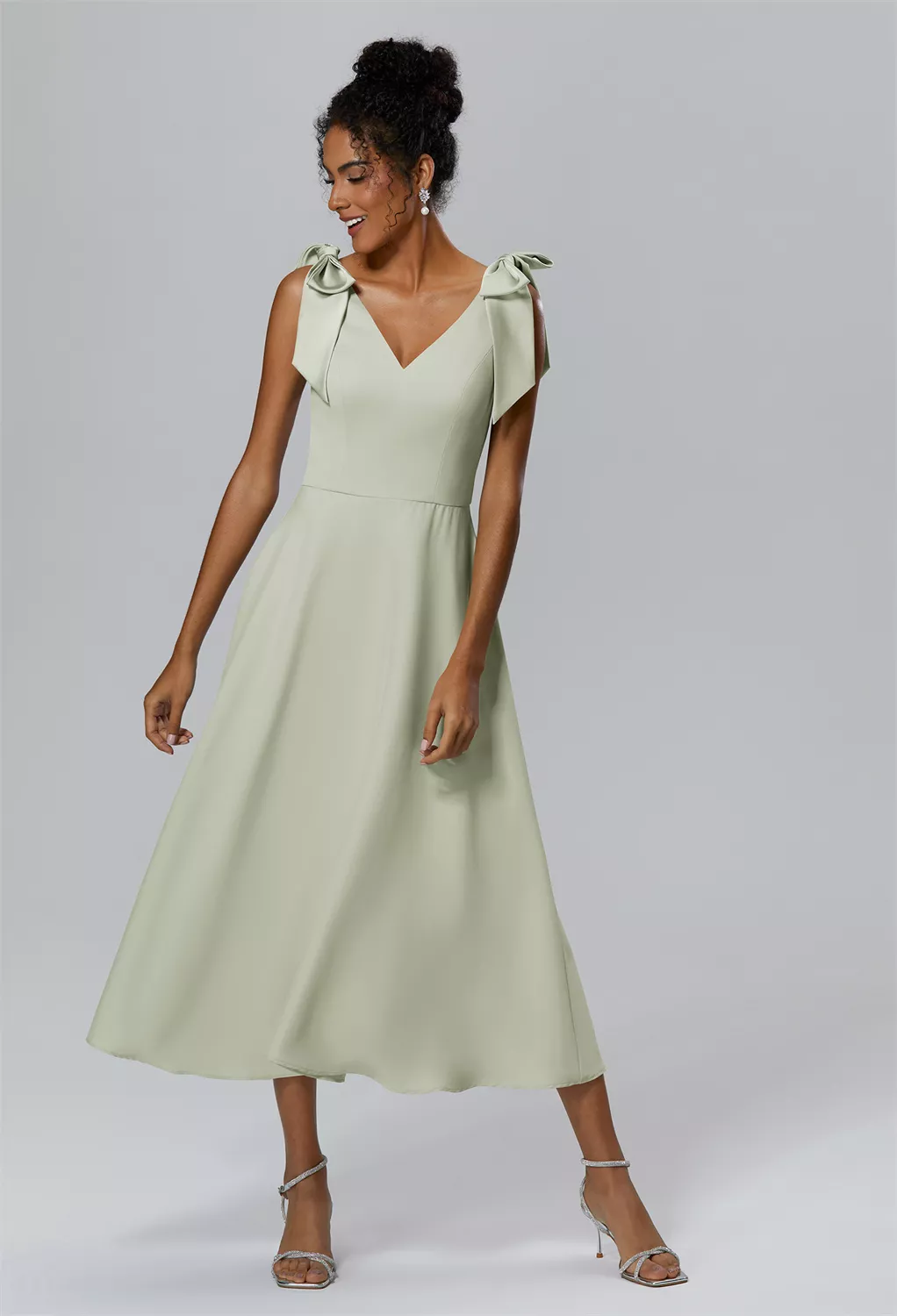 Sage Green, Dusty Sage Short Bridesmaid Dresses | AW.Bridal