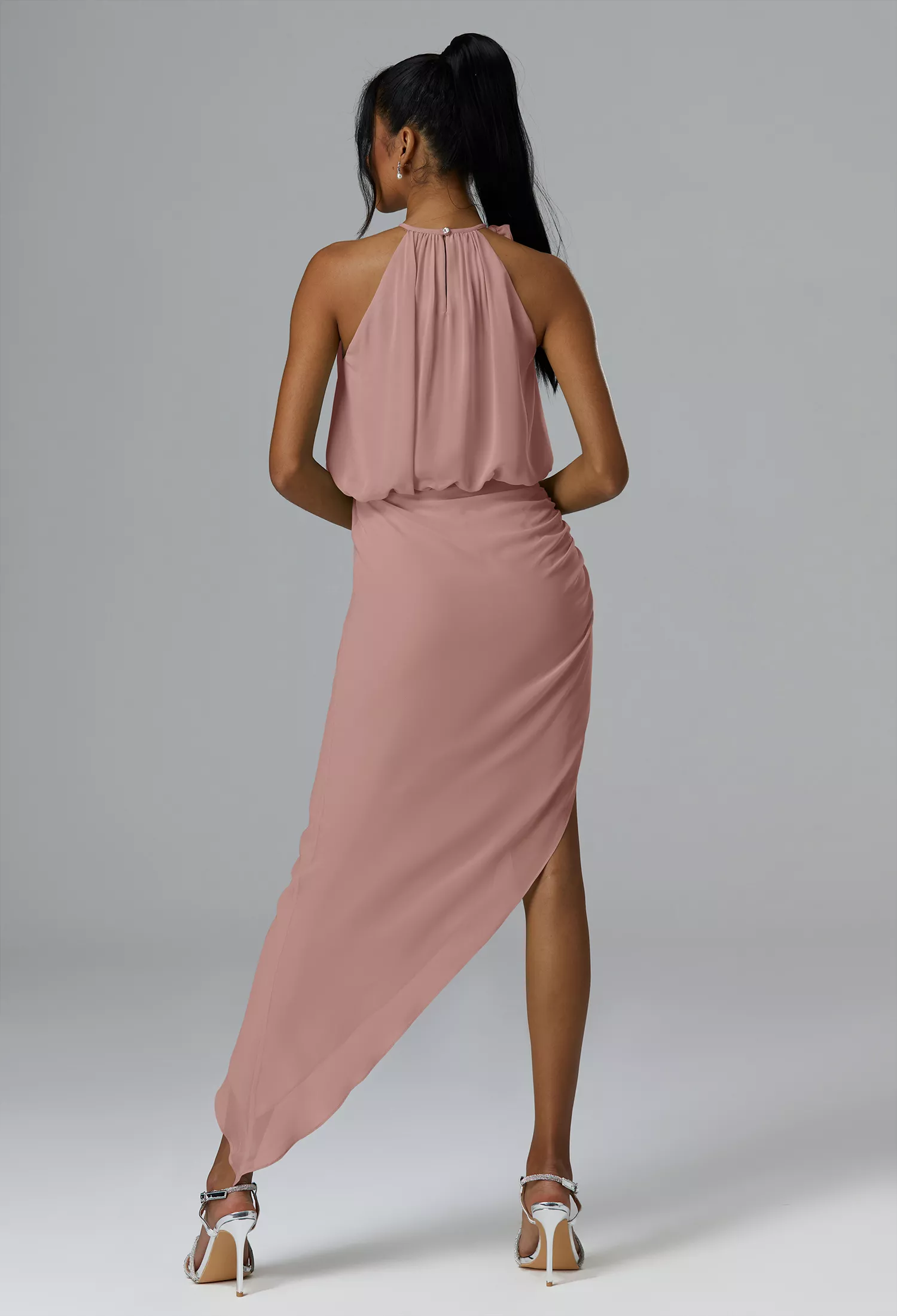 dusty pink graduation dress Off Shoulder Dusty Pink Tulle Long Prom Dress with High Slit, Shiny Dusty  Pink Formal Graduation Evening Dress A1806