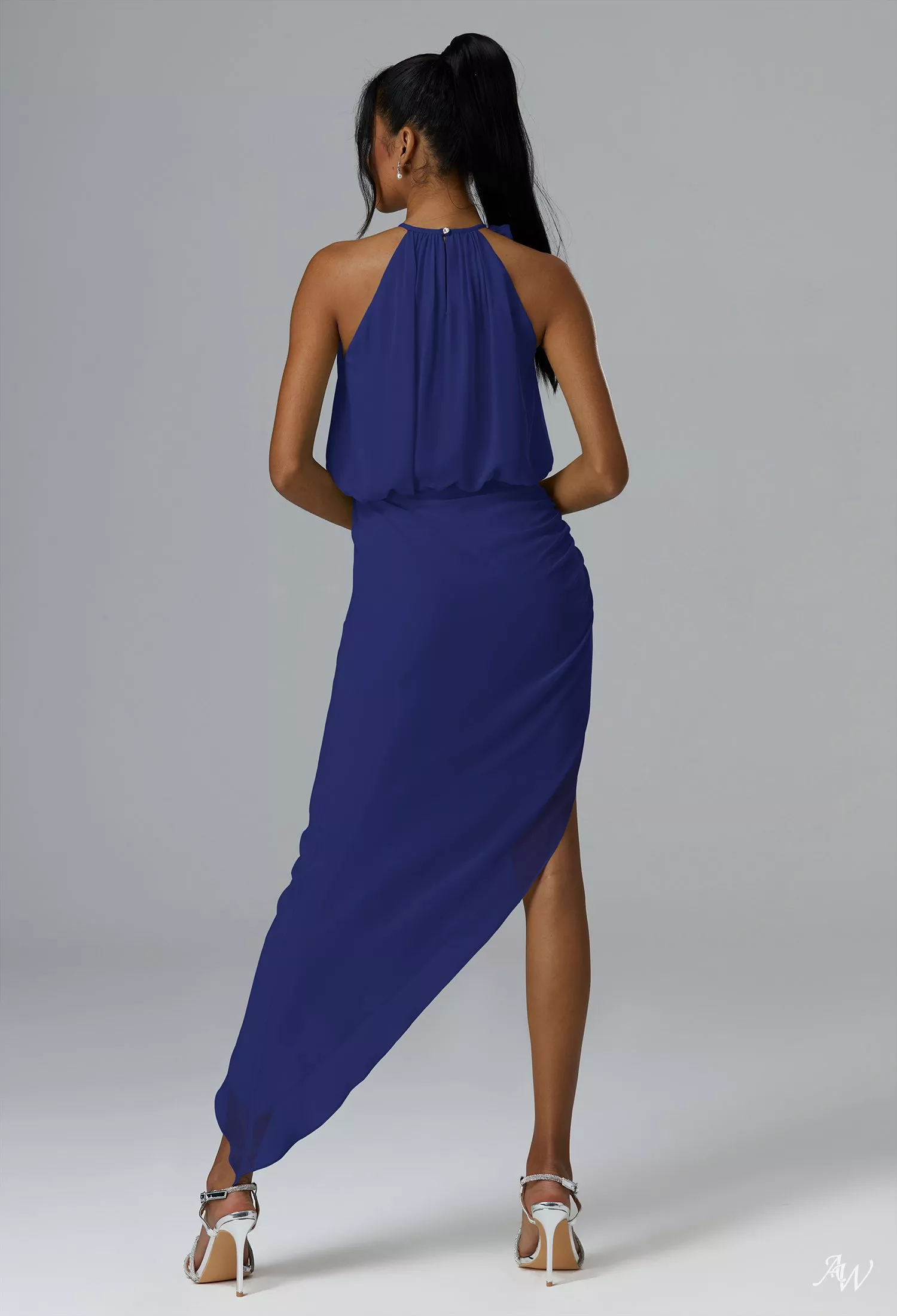 royal blue wedding guest dresses Royal Blue Bridesmaid Long Wedding Guests Dresses with V-neckline –  loveangeldress main image 1