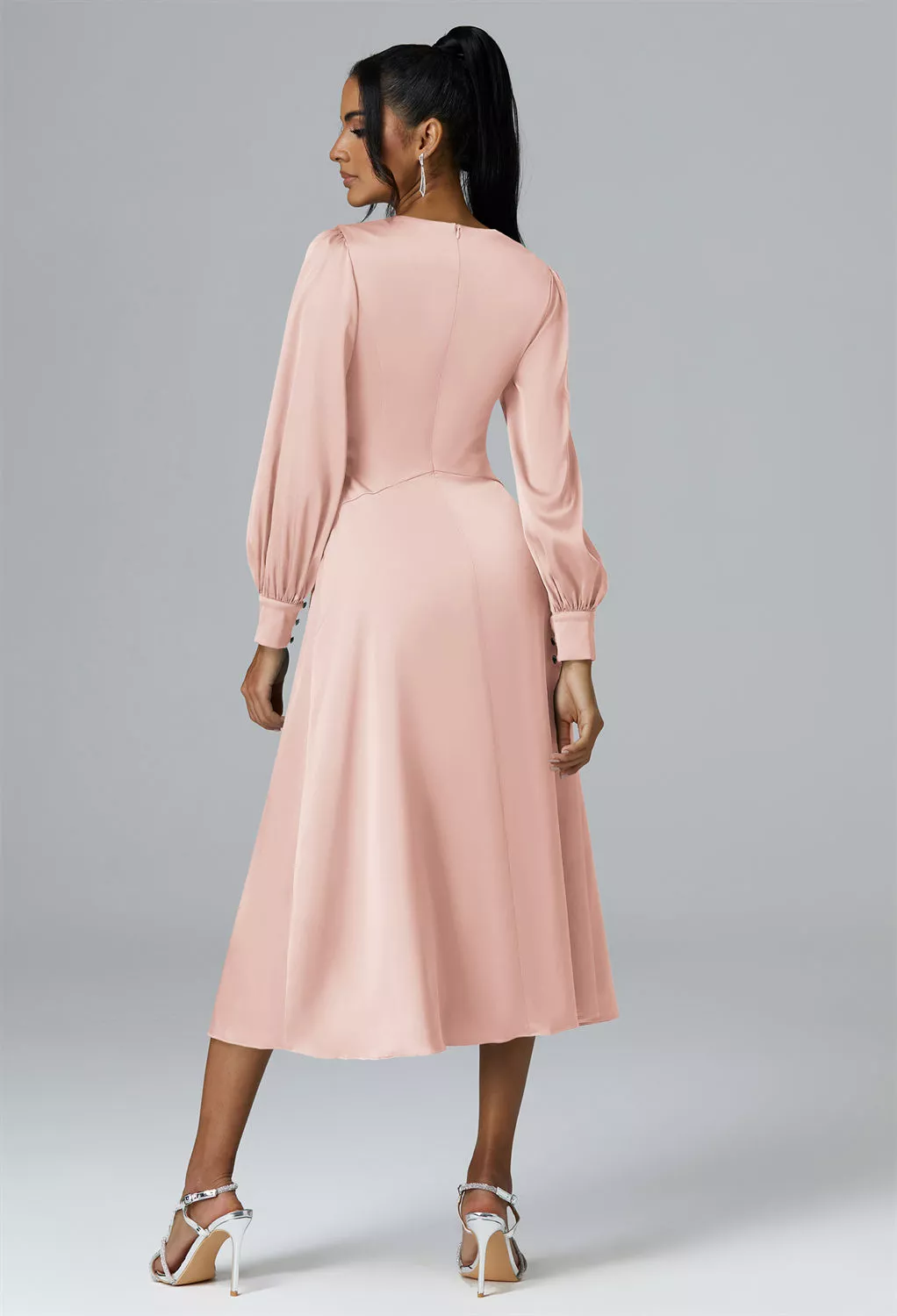 Long Sleeves Cocktail Wedding Guest Dresses | AW.Bridal