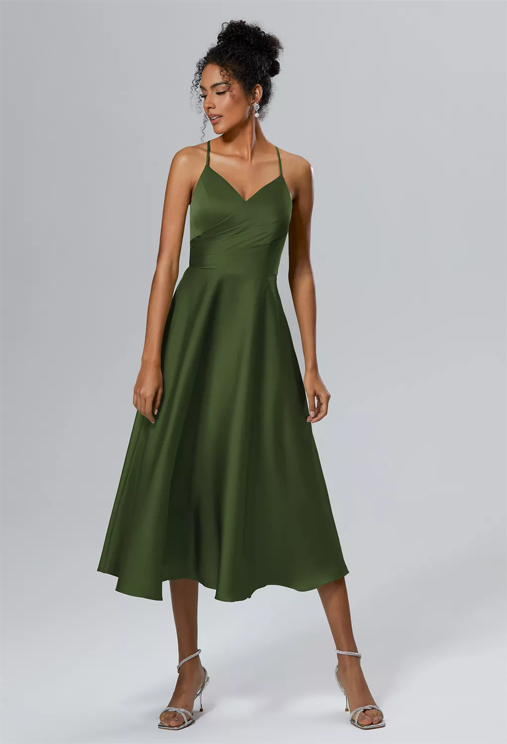 stunning beach dresses Berlook Linen Criss-Cross Back Maxi Dress