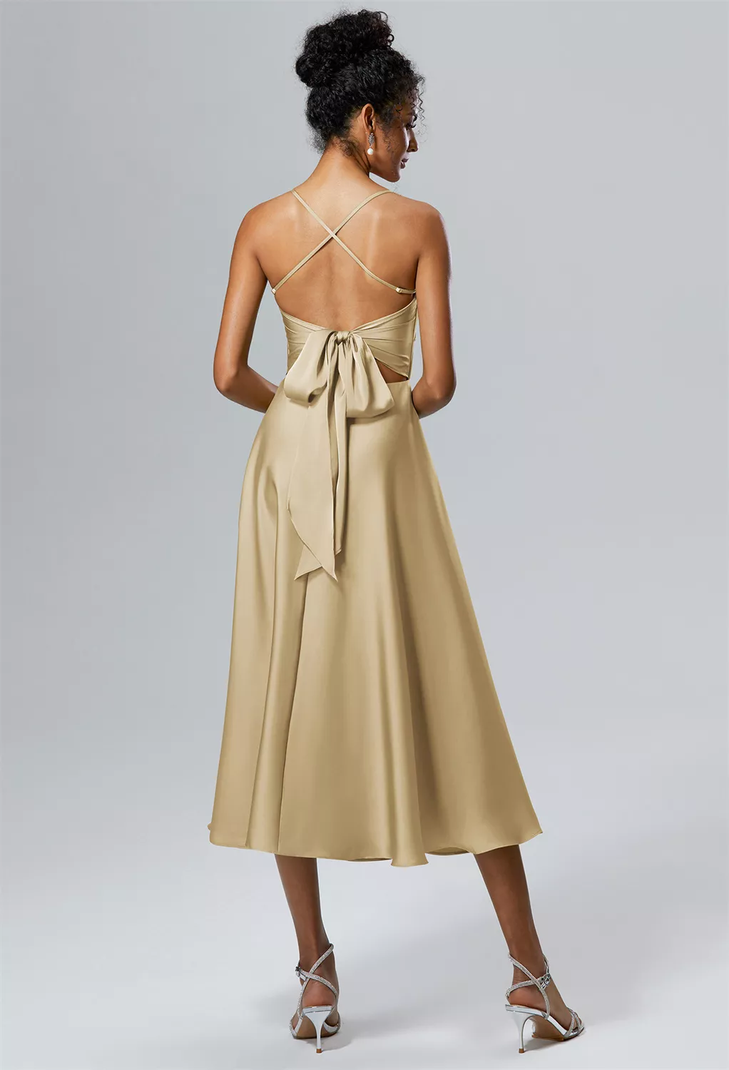 Light Gold Beach Wedding Guest Dresses | AW.Bridal