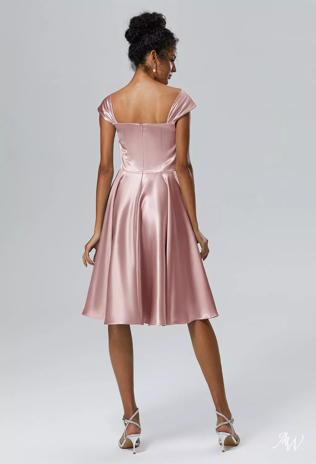 princess polly baby blue dress Rose Gold Bridesmaid Dresses - Light Pink Metallic Gowns main image 0