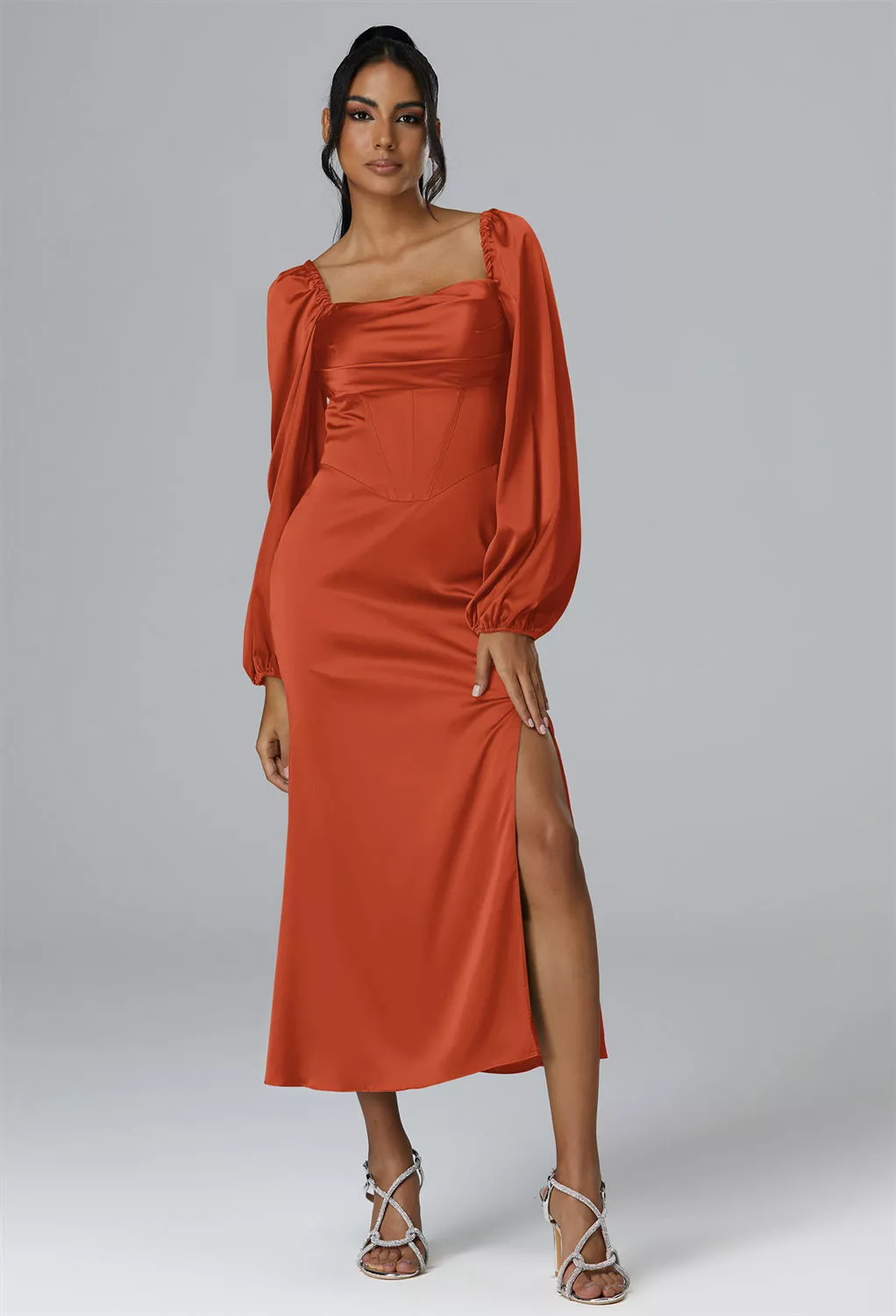 Tangerine Long Graduation Dresses Page 2 | AW.Bridal