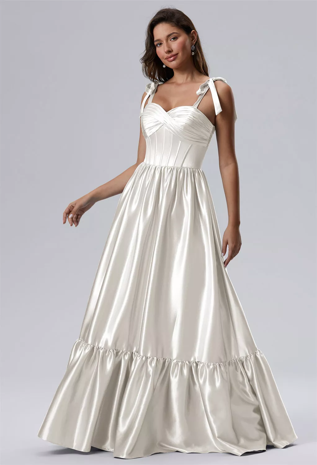 ivory color prom dress Sweetheart Mermaid High Split Court Train Sparkle Dresses Minimal stretch Closure Off-the-Shoulder Long Embellished Prom Dress