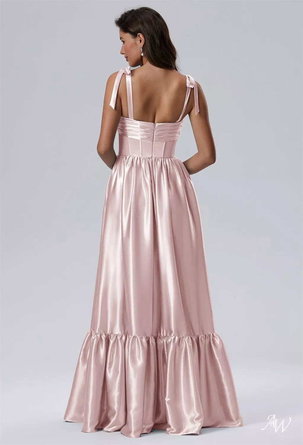 pearl pink formal dresses Keira Faux Pearl Strappy Open-Back Mini Dress main image 0