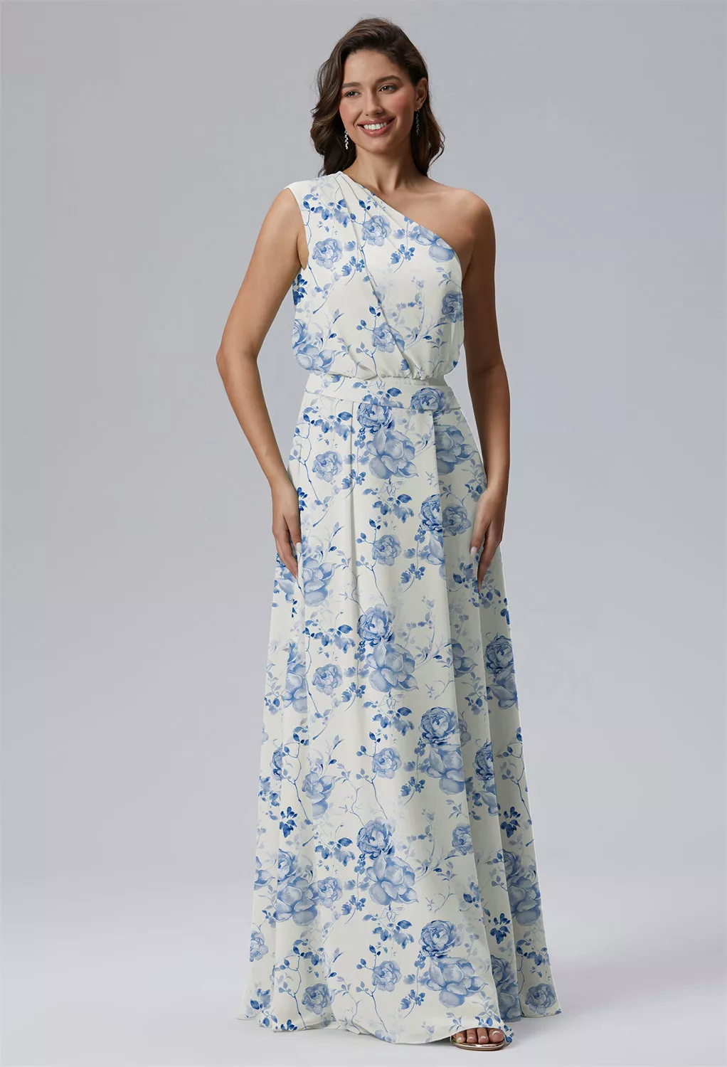 La Cera Botanical Floral Sweetheart Neckline Gown main image 1