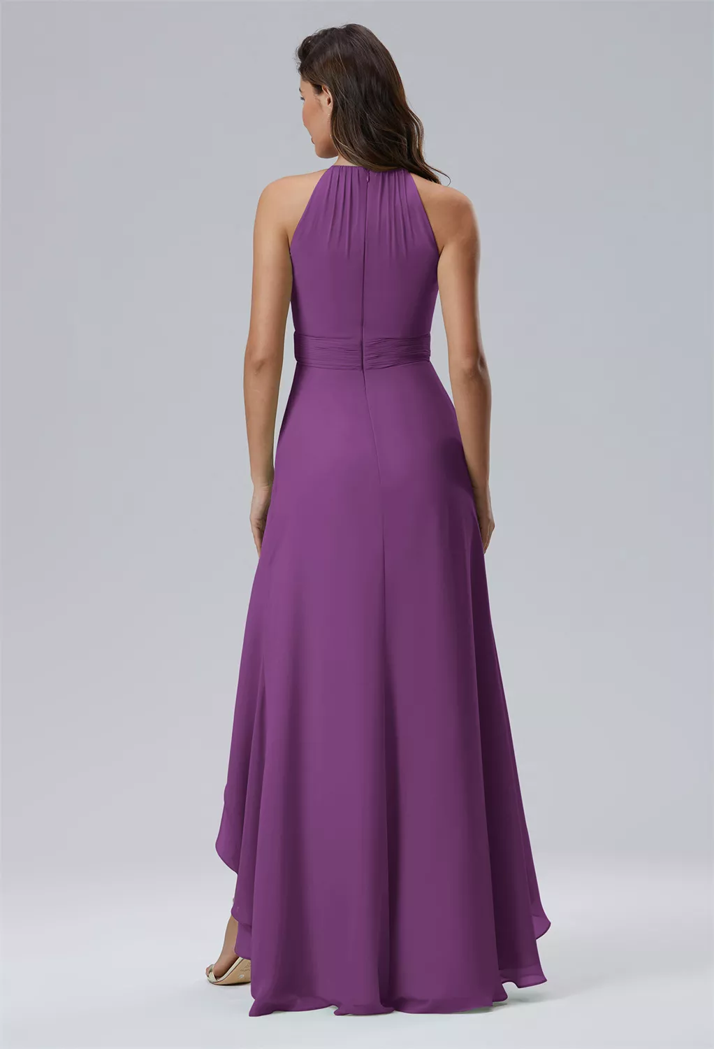 purple beach wedding bridesmaid dresses A Gorgeous Sunset Beach Wedding in Roatan Bay Island