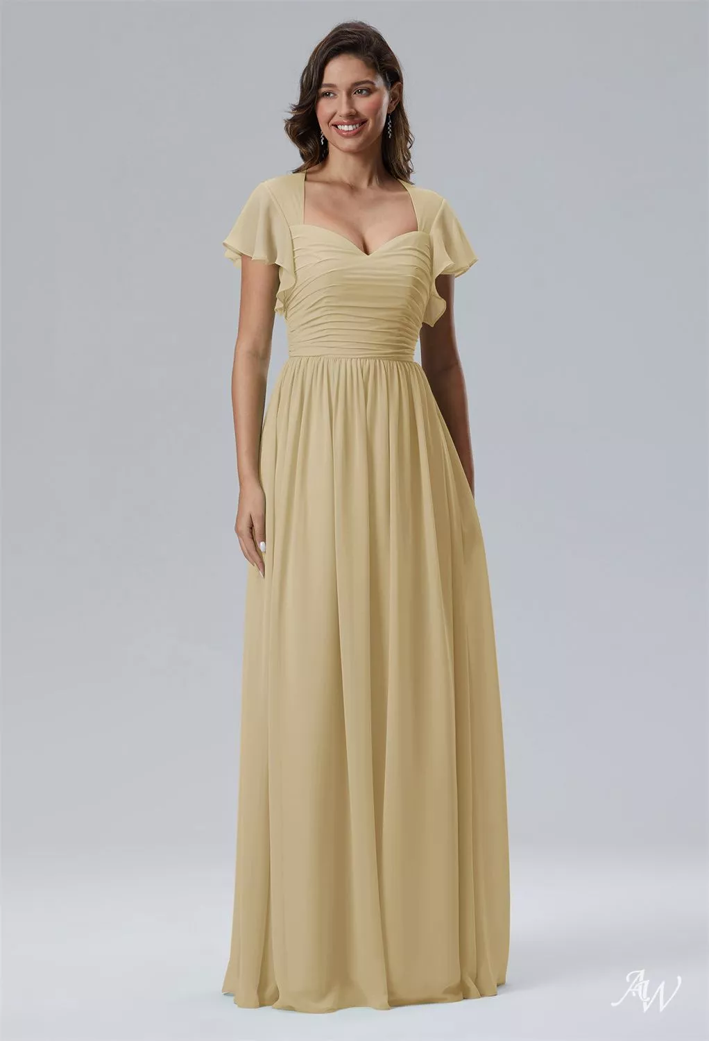 AW Dulcimer Champagne Bridesmaid Dresses | AW.Bridal