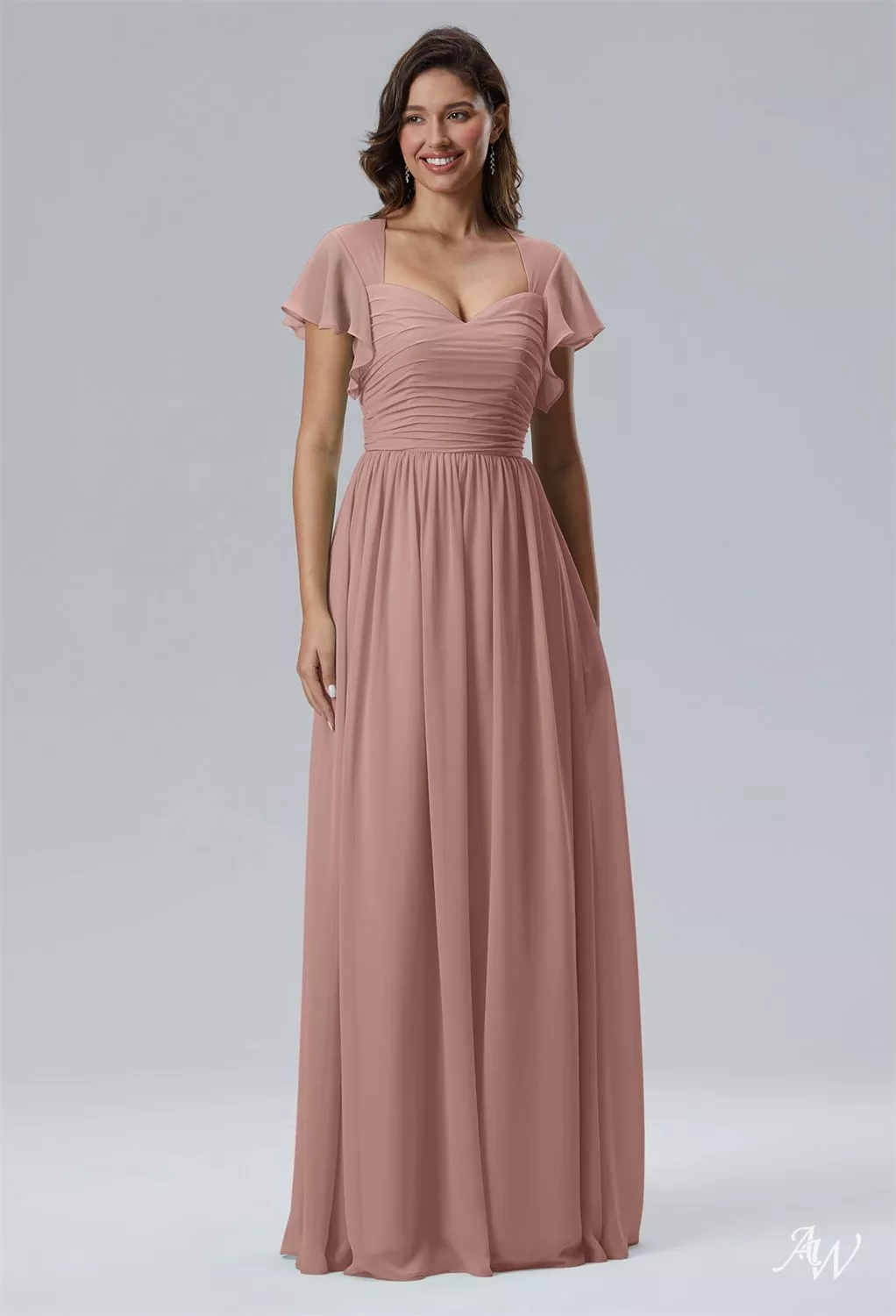 plus size bridesmaid dresses dusty rose Cicinia Dusty Rose Plus Size Mother Of The Bride Dress Long Chiffon Beaded Sheath Floor Length Dresses With Cape Sleeves