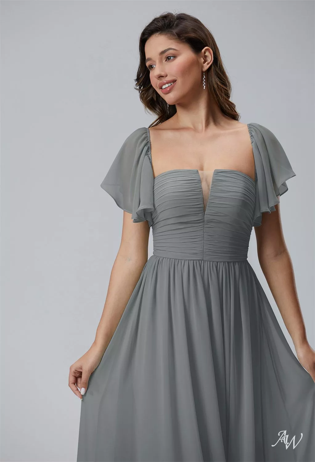 short gray bridesmaid dresses Light Pink Satin Bow Back Halter Neck Dress – Désir Couture main image 0