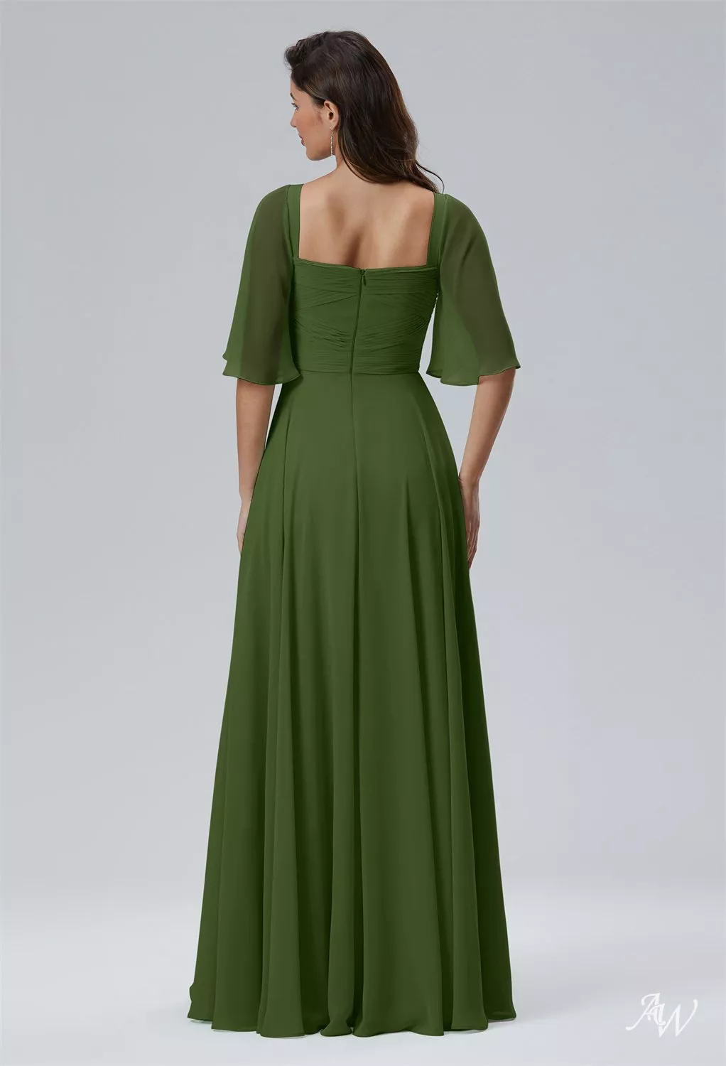 kale green bridesmaid dresses Mismatched Dark Green Satin Velvet Cheap Long Bridesmaid Dresses , MRB0041