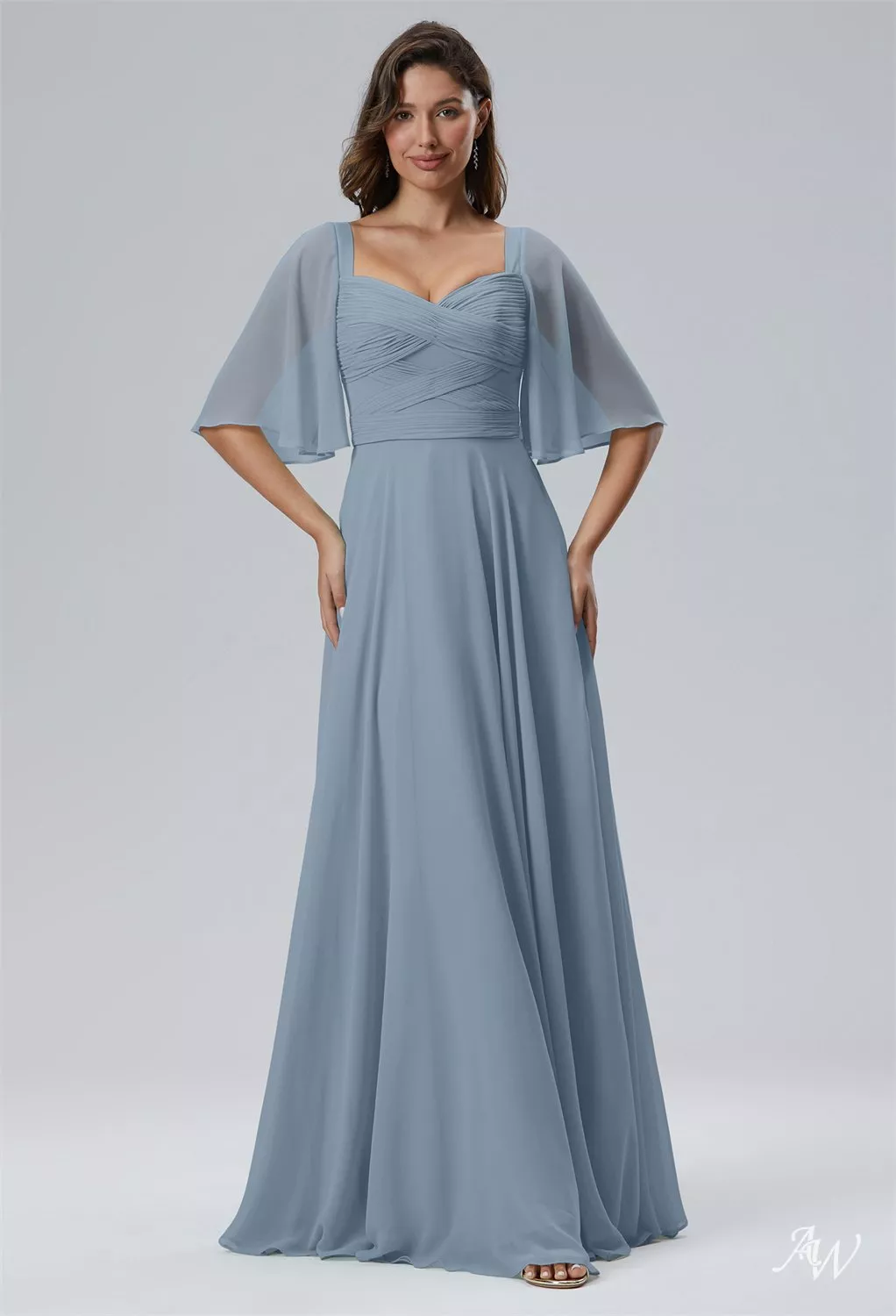 ganni dress blue Ganni Seersucker Check Smocked Maxi Dress