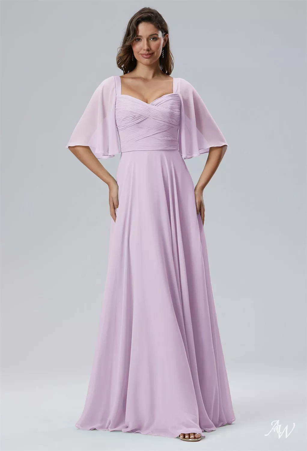 j crew chiffon bridesmaid dress Lilac Bridesmaid Dresses,Tulle Bridesmaid Dress,Halter Bridesmaid Dres main image 0