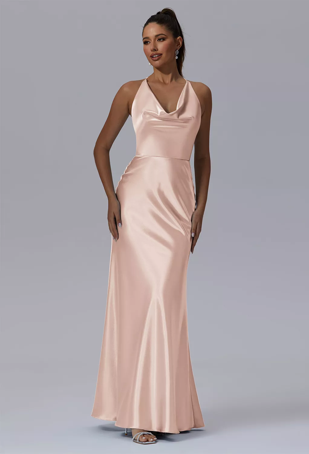 silver bridesmaid dresses near me Column/Sheath Grey Sequin Long , BN1038 Size:14/48 Bridesmaid Or Any Other DRESS Plaid Bridesmaid Dress
