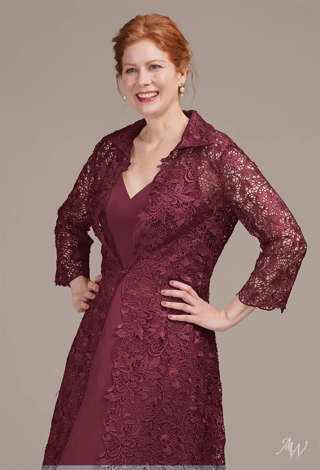 AW Calliope Burgundy Mother of the Bride Dresses | AW.Bridal