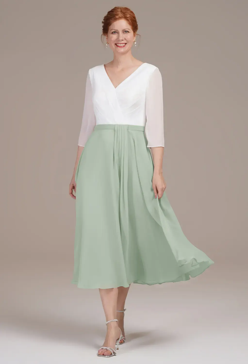 AW Difluence Sage Green  Mother of the Bride Dresses