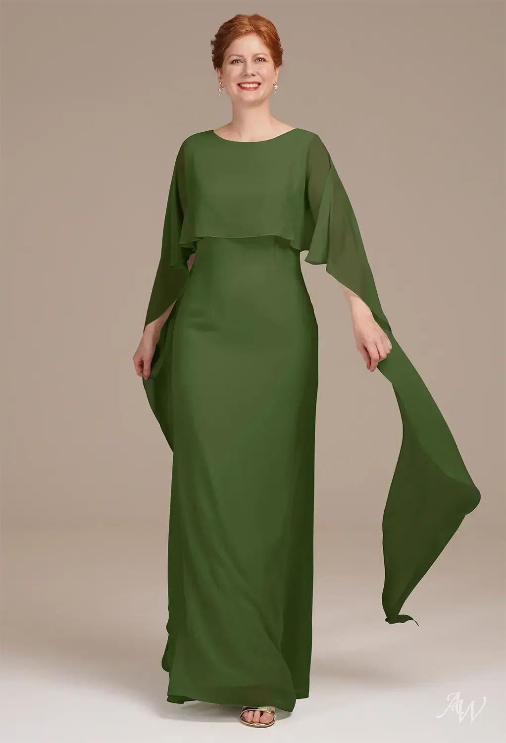 olive green mother of the brode dresses Olive Green Mother of Bride Dresses Sheath Embellished Shoulder Long Sleeves Mother of the Bride Dress