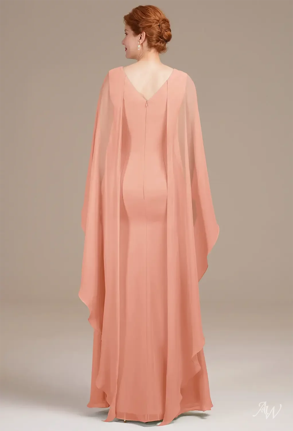 AW Lucilla Peach Pink Mother of the Bride Dresses | AW.Bridal