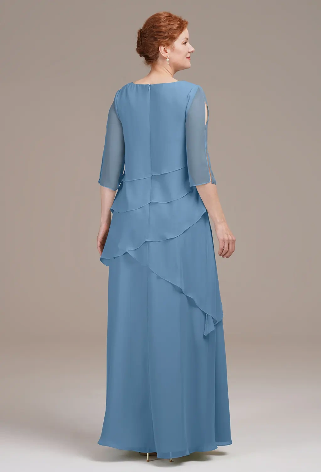 dusty blue grandmother of the bride dresses Amazon.com: LEEZHOO Tea Length Grandmother of The Bride Dress with Sleeve  Floral Lace Chiffon Light-Blue Evening Dresses for Women Elegant Classy-US  14 : Clothing, Shoes & Jewelry