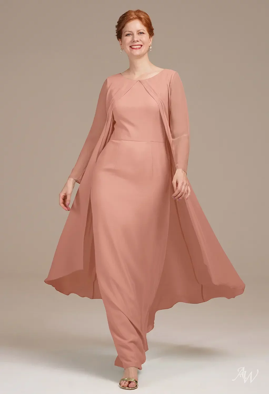 plus size rose gold mother of the bride dresses Ever-Pretty Sequin Short Sleeve Evening Gown for Wedding Guests & Formal Events main image 0