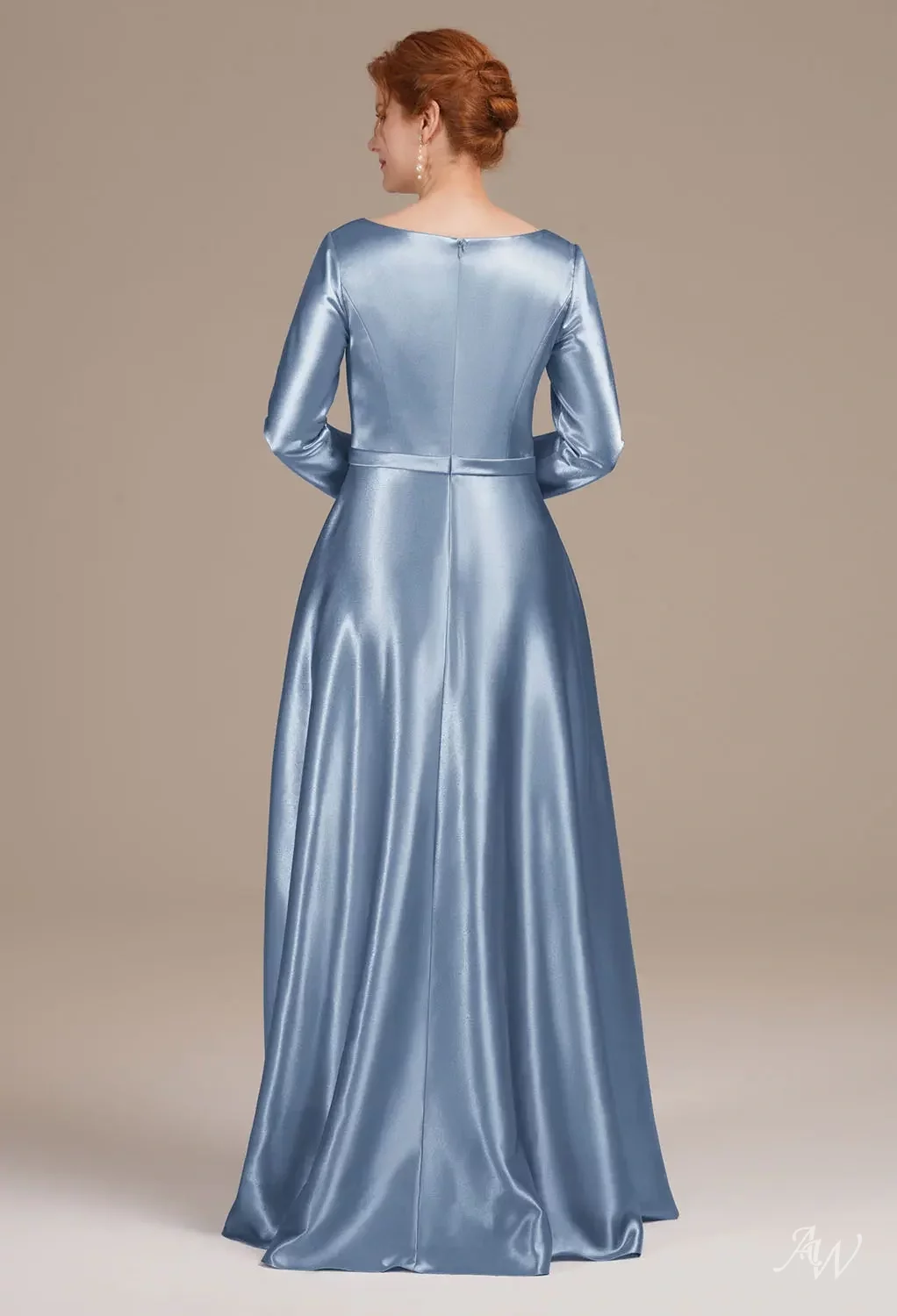 silver blue mother of the bride dresses Let's Size S 7789K Slate Blue Mother of Bride Dress