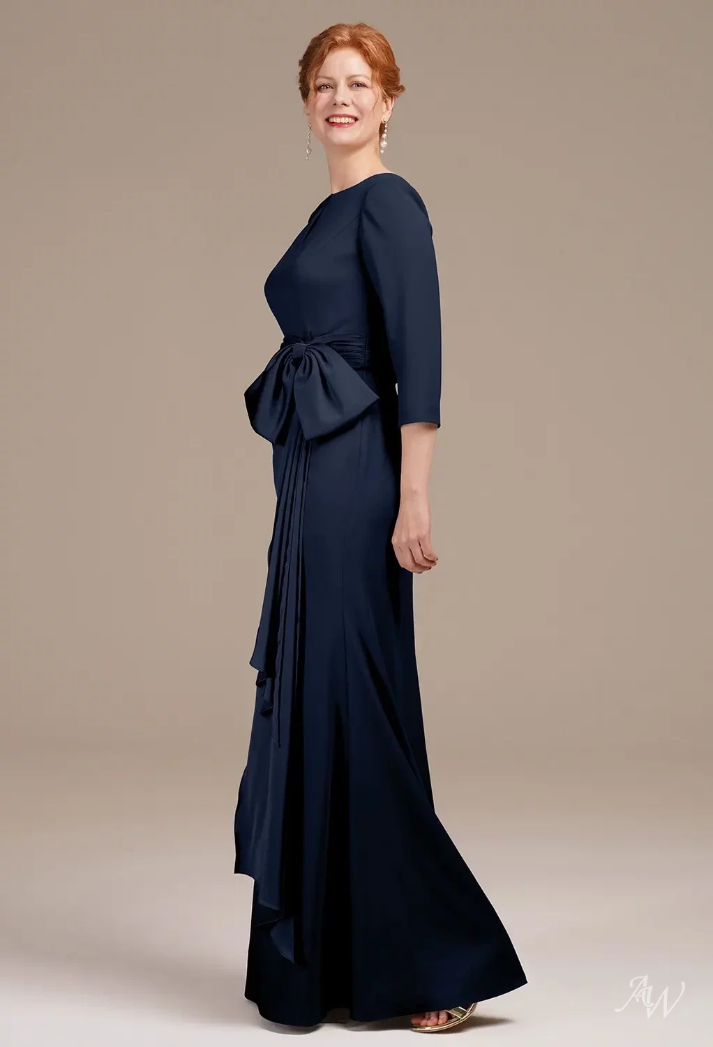 AW Jeanette Dark Navy Mother of the Bride Dresses | AW.Bridal