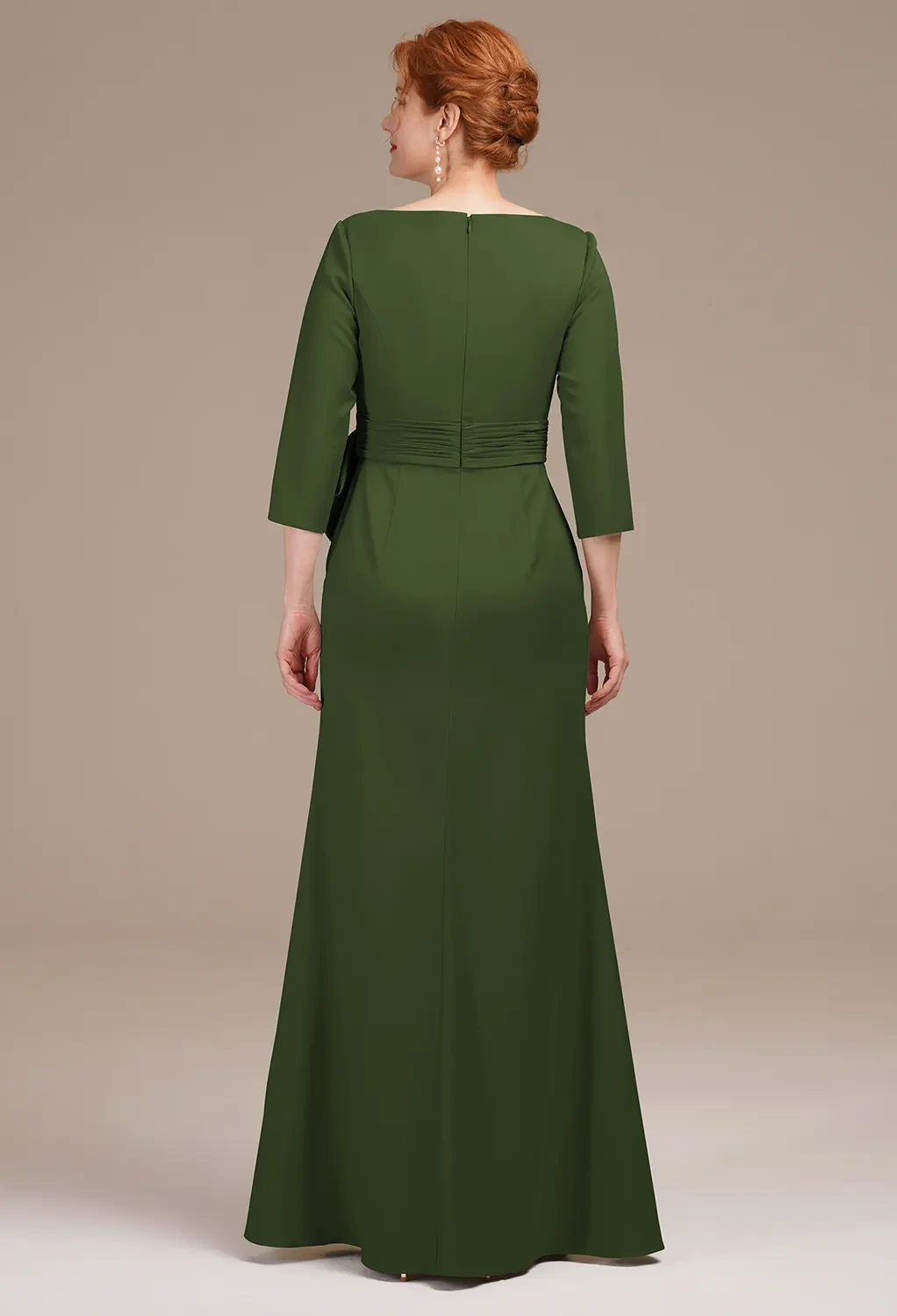 strapless open back dress Modest Bridesmaid Dresses with Short Sleeves main image 0