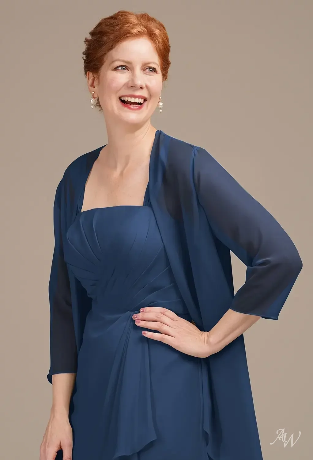 knee length navy mother of the bride dress Navy Blue Mother of the Bride & Groom Dresses