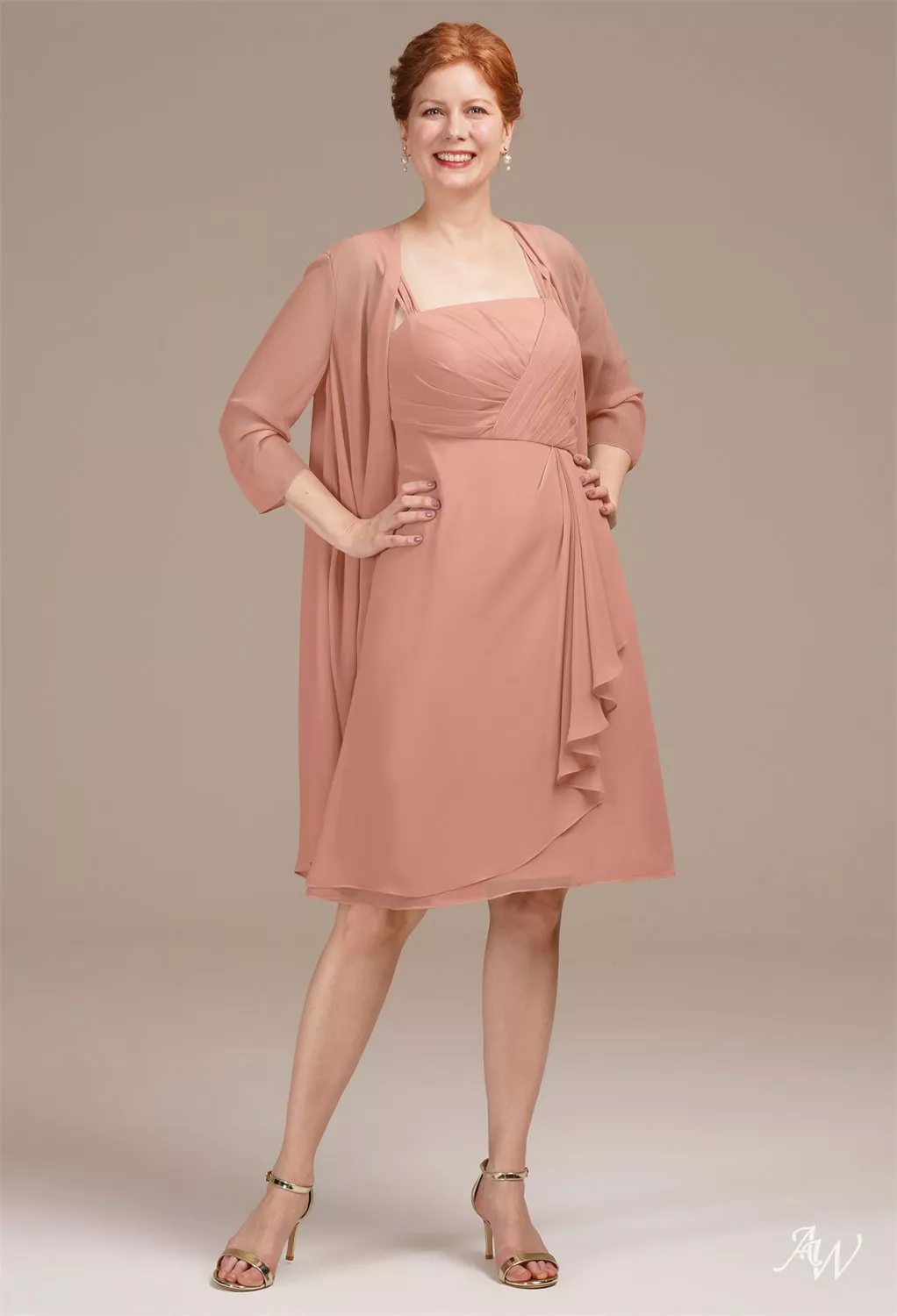 AW Sterope Rose Pink Mother of the Bride Dresses | AW.Bridal