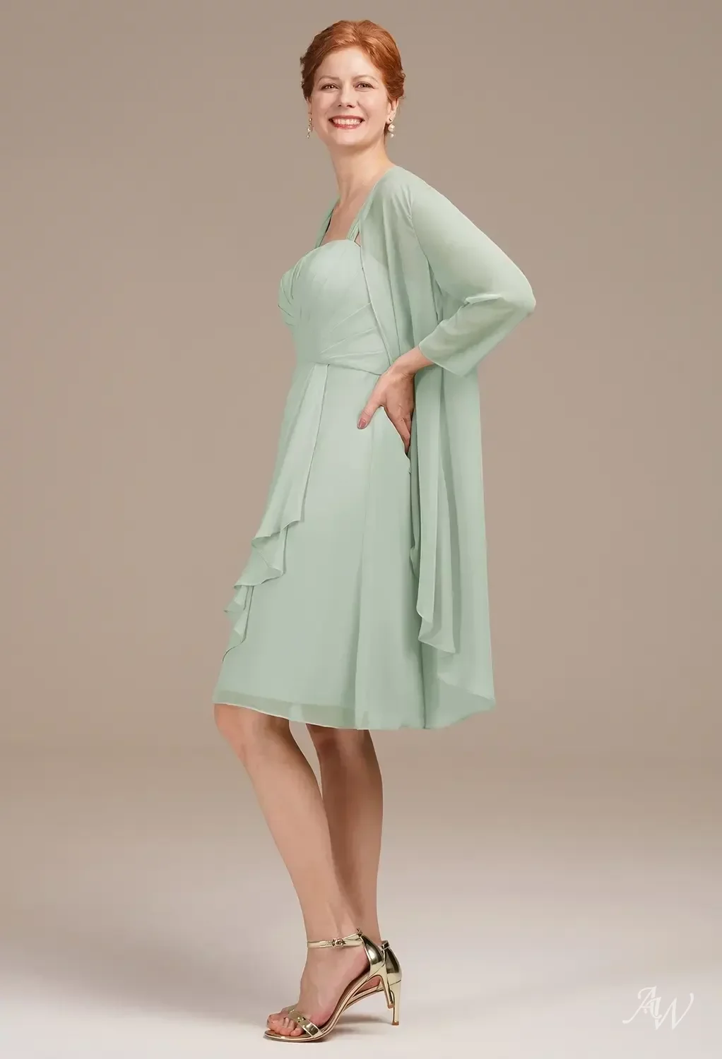 light green knee length dress Eliza Flattering Sleeveless Knee Length Chiffon Bridesmaid Dresses, Mint Green