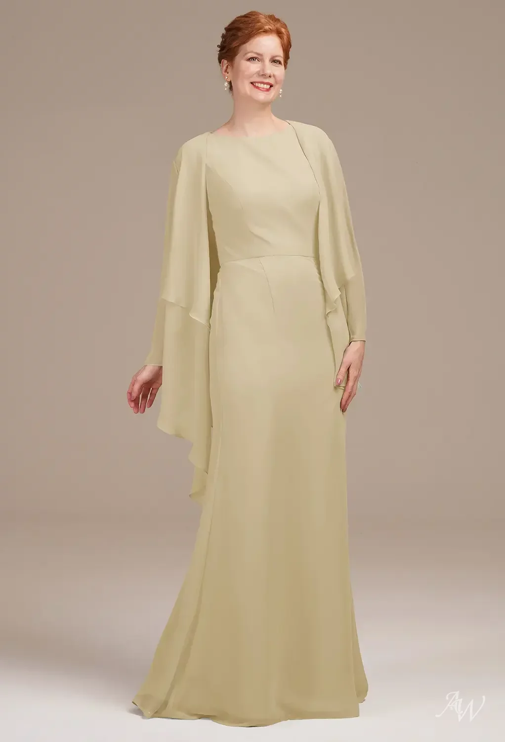 AW Urania Champagne Mother of the Bride Dresses | AW.Bridal