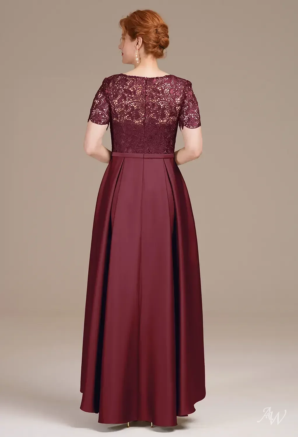 AW Sebastiane Burgundy Mother of the Bride Dresses | AW.Bridal