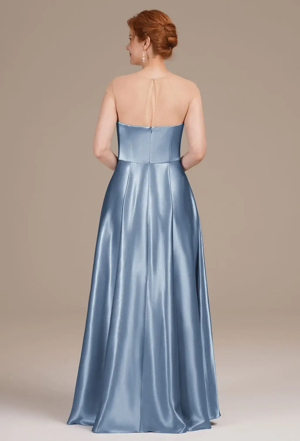 where do the ribbons go on dress blues Dusty Rose Mother of the Bride Dresses,Chiffon Long Mother Dress,Mother Dress with Sleeves,MD00021, US12 / Burgundy main image 1