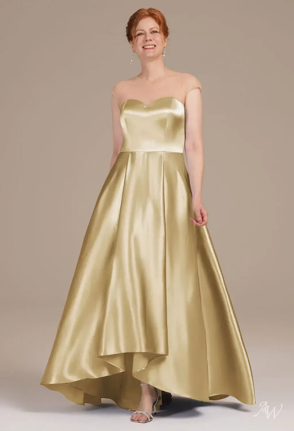 green emerald velvet dress Gold Sequin V-Neck Floor Length Mother of The Bride or Groom Dress main image 1
