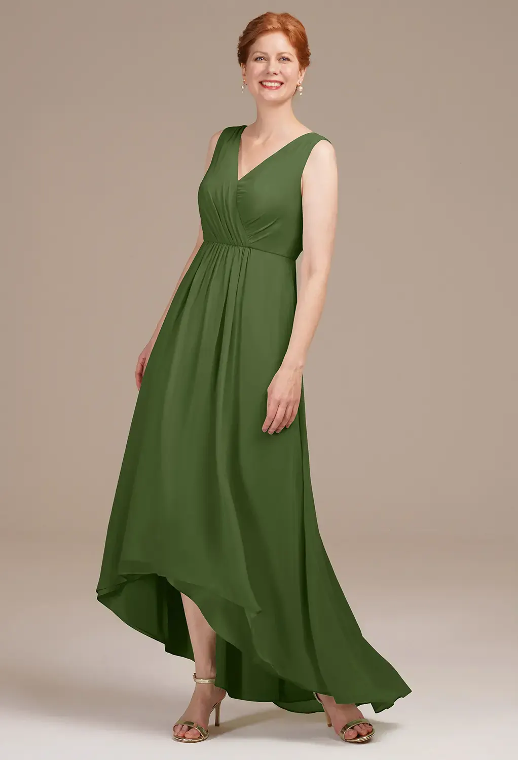 Green Olive Mother of the Bride/Groom Dresses | AW.Bridal