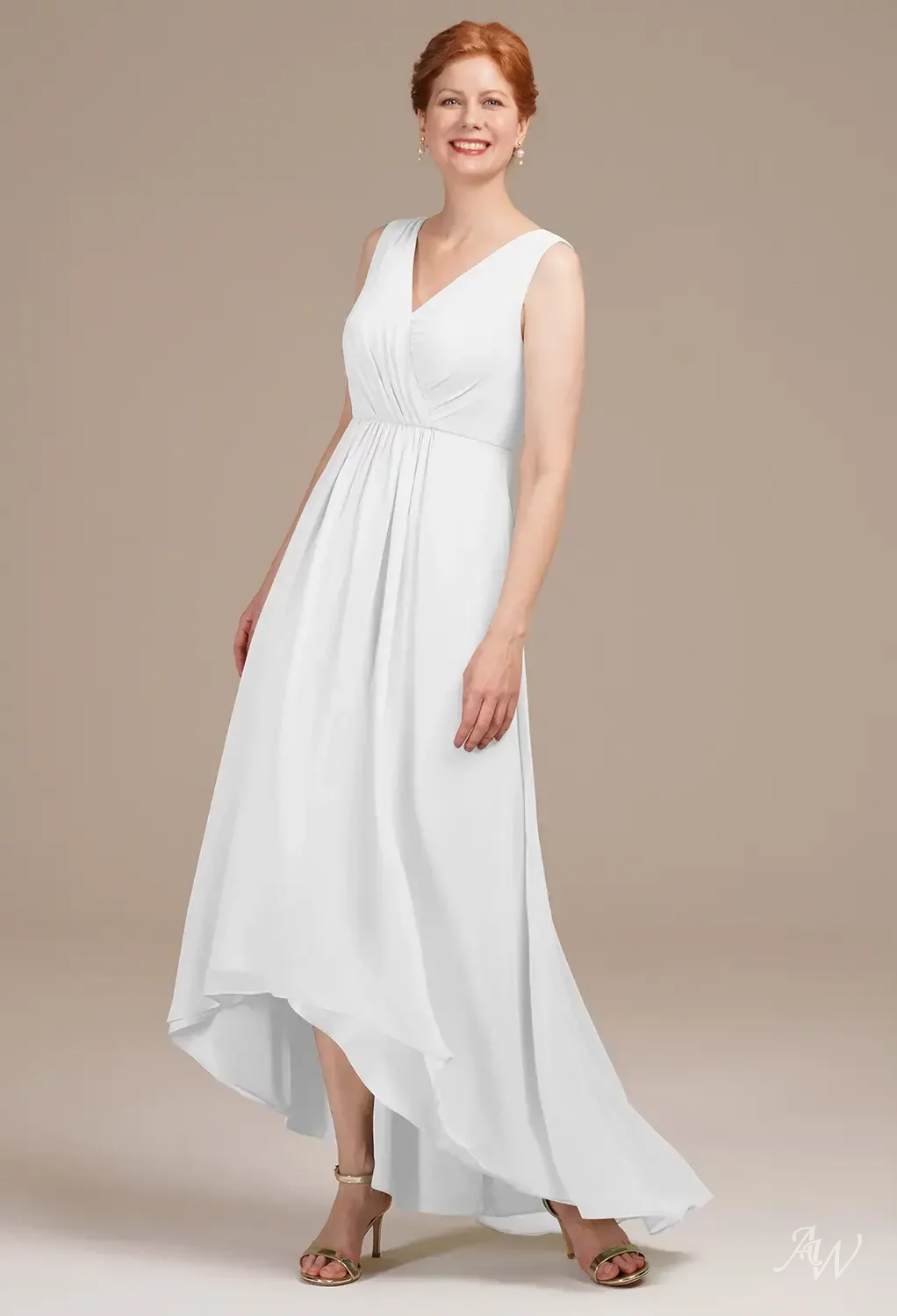 chinese dress ladies A Line Satin Tea Length Mother of The Bride Dresses