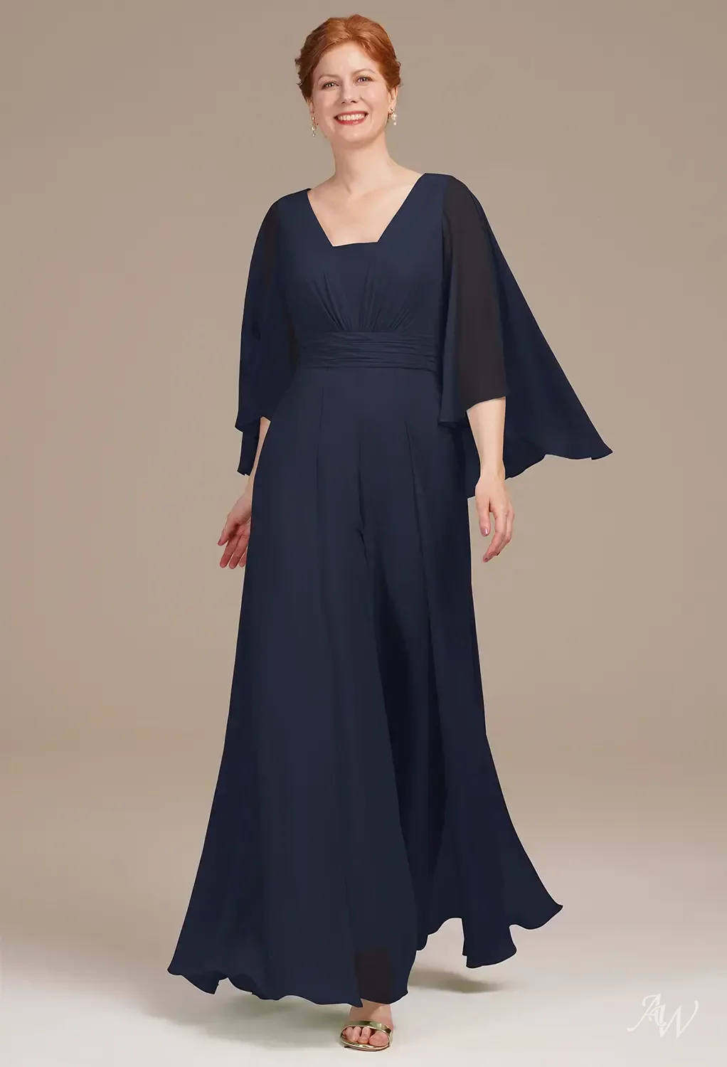 AW Bessie Dark Navy Mother of the Bride Dresses | AW.Bridal