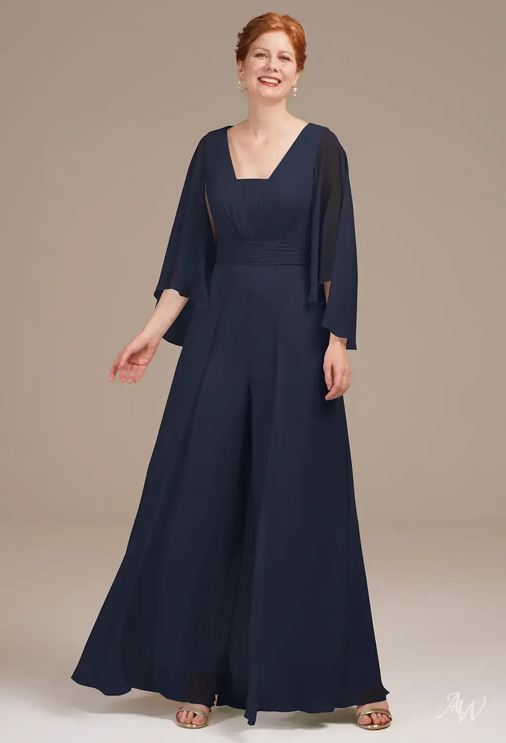 AW Bessie Dark Navy Mother of the Bride Dresses | AW.Bridal